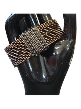 Erica Zap Bronze Mesh Magnetic Close Bracelet Excellent Cond Gift Mother (D-36)